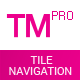 Multipurpose vertical tile navigation menu